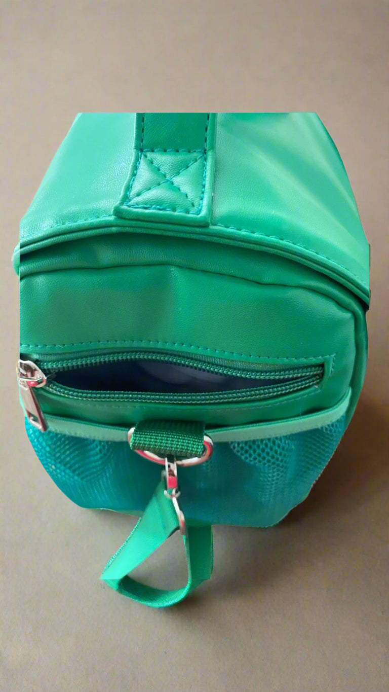 PU Leather Lunch Tote – 2 Compartments, Stylish Handles, Insulated & Durable