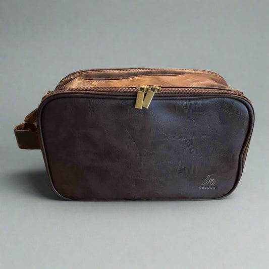 Men's PU Leather Travel Toiletry Bag